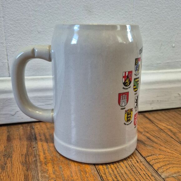 Vintage Deutschland Ceramic Beer Stein with Crest Design - Picture 3 of 9
